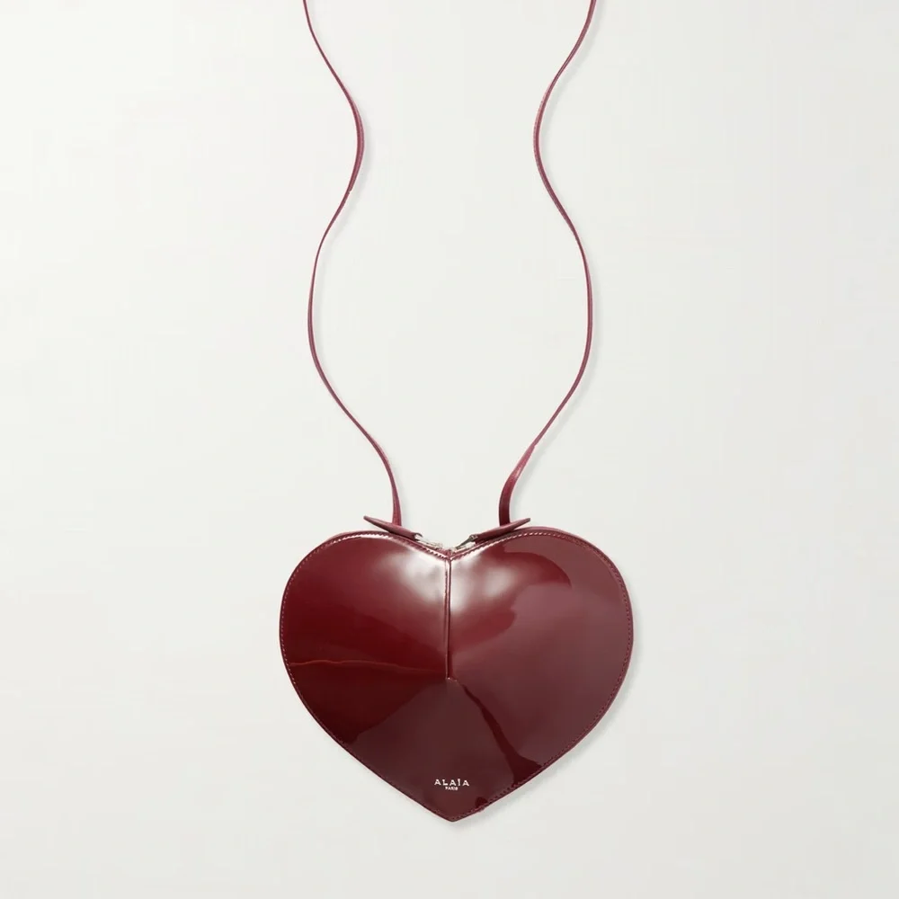 Alaïa Le Coeur patent leather crossbody bag - Picture 2 of 5